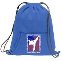 5 Tenets Of Taekwondo Martial Arts Gift Sweatshirt Cinch Pack Bag