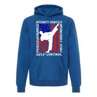 5 Tenets Of Taekwondo Martial Arts Gift Premium Hoodie