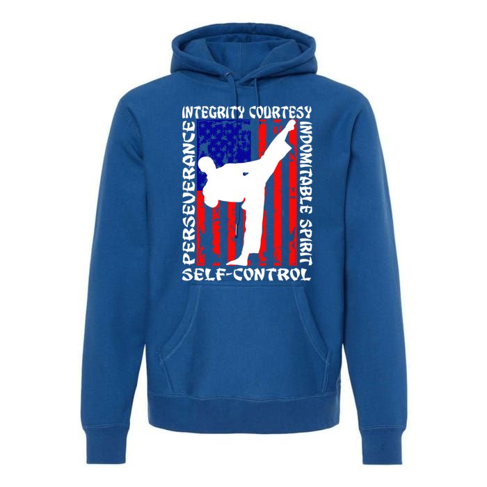 5 Tenets Of Taekwondo Martial Arts Gift Premium Hoodie