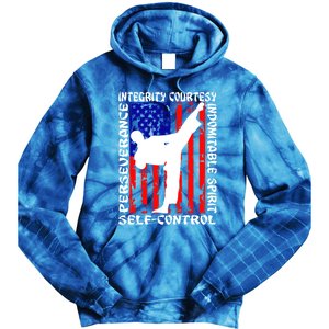 5 Tenets Of Taekwondo Martial Arts Gift Tie Dye Hoodie