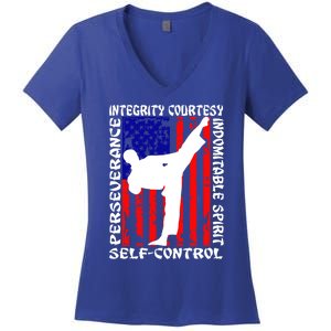 5 Tenets Of Taekwondo Martial Arts Gift Women's V-Neck T-Shirt