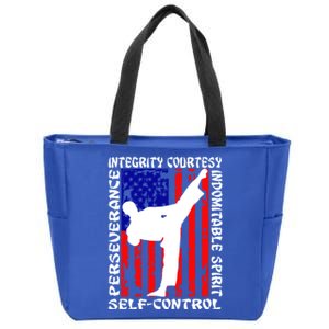 5 Tenets Of Taekwondo Martial Arts Gift Zip Tote Bag