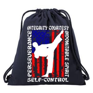 5 Tenets Of Taekwondo Martial Arts Gift Drawstring Bag