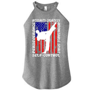 5 Tenets Of Taekwondo Martial Arts Gift Women's Perfect Tri Rocker Tank