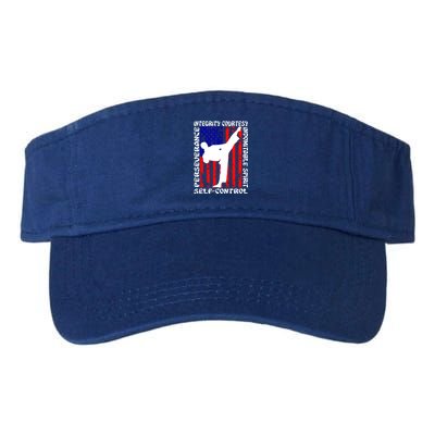 5 Tenets Of Taekwondo Martial Arts Gift Valucap Bio-Washed Visor