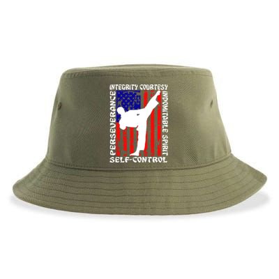 5 Tenets Of Taekwondo Martial Arts Gift Sustainable Bucket Hat