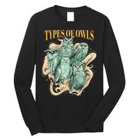 5 Types Of Owls Long Sleeve Shirt