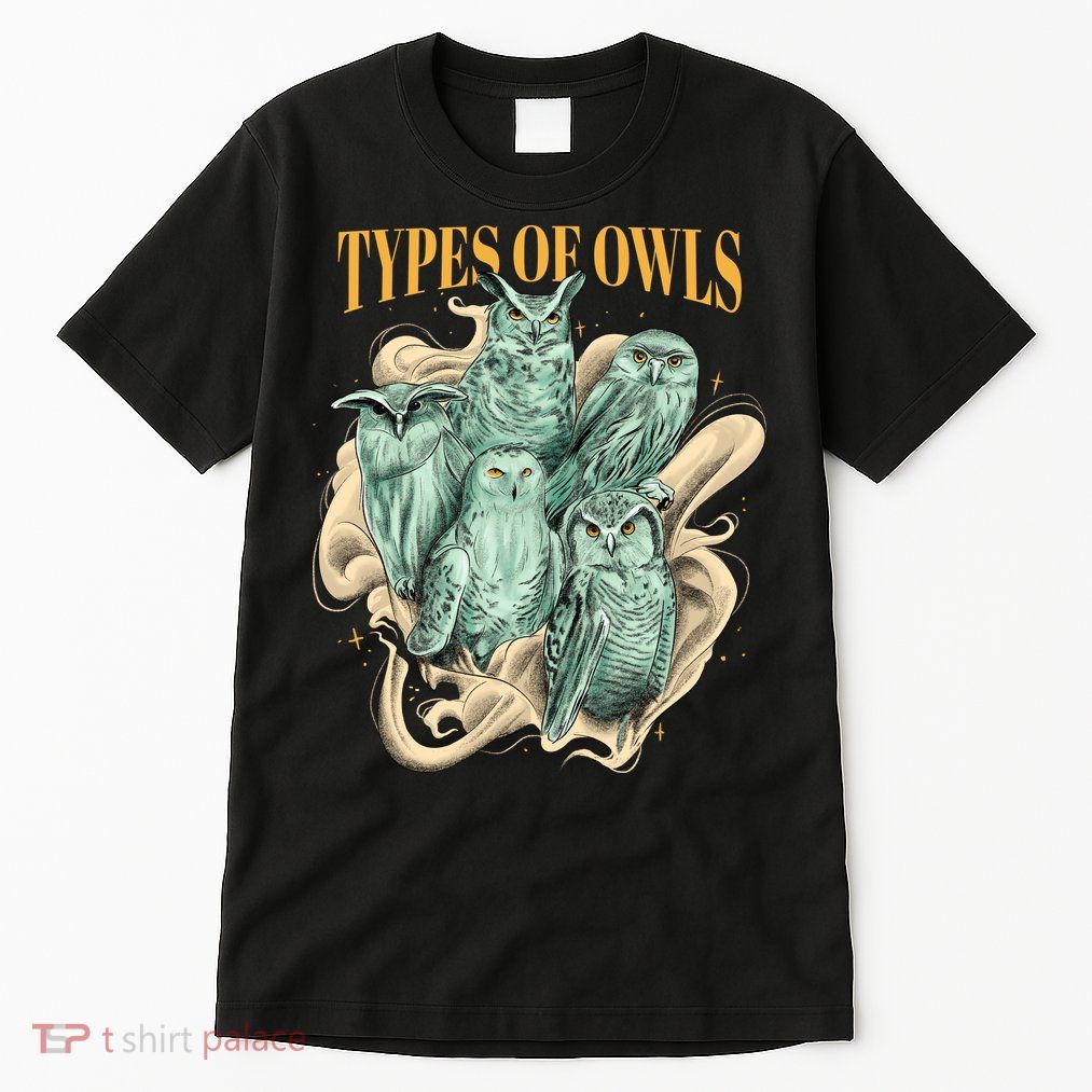 5 Types Of Owls Tall T-Shirt