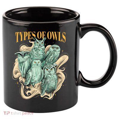 5 Types Of Owls 11oz C Handle Ceramic Mug
