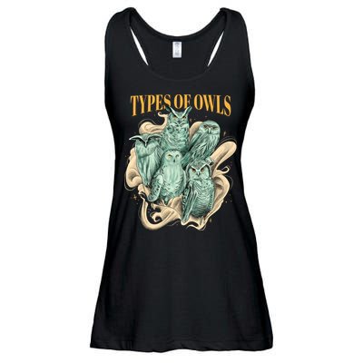 5 Types Of Owls Ladies Essential Flowy Tank