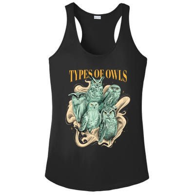 5 Types Of Owls Ladies PosiCharge Competitor Racerback Tank