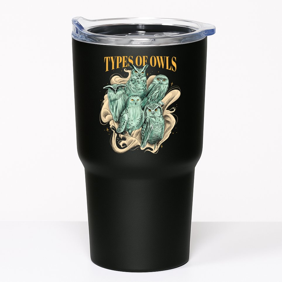 5 Types Of Owls Tumbler