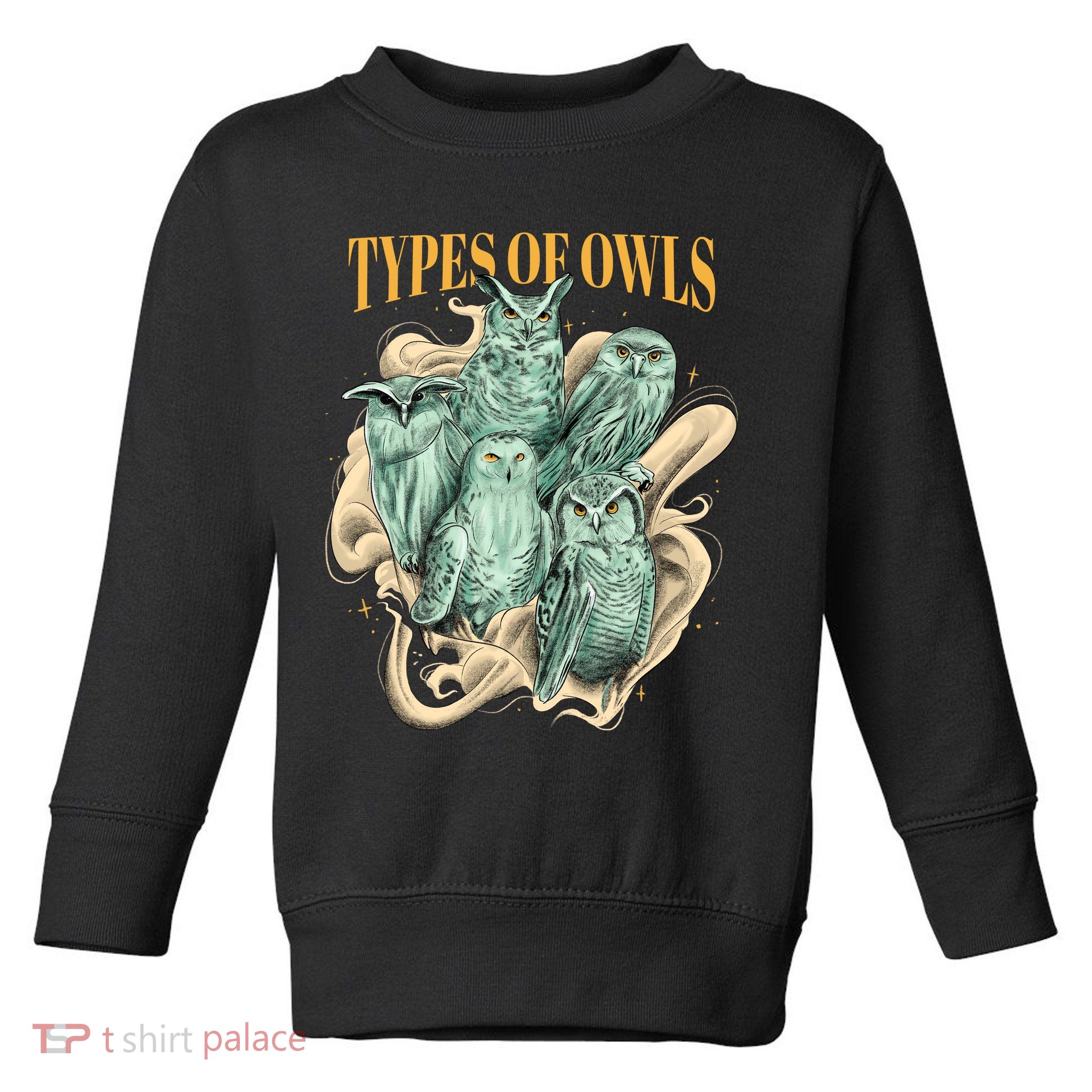 5 Types Of Owls Toddler Sweatshirt