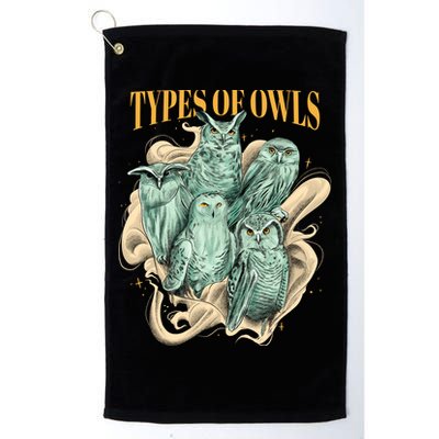 5 Types Of Owls Golf Towel