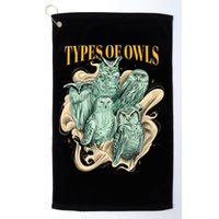 5 Types Of Owls Golf Towel