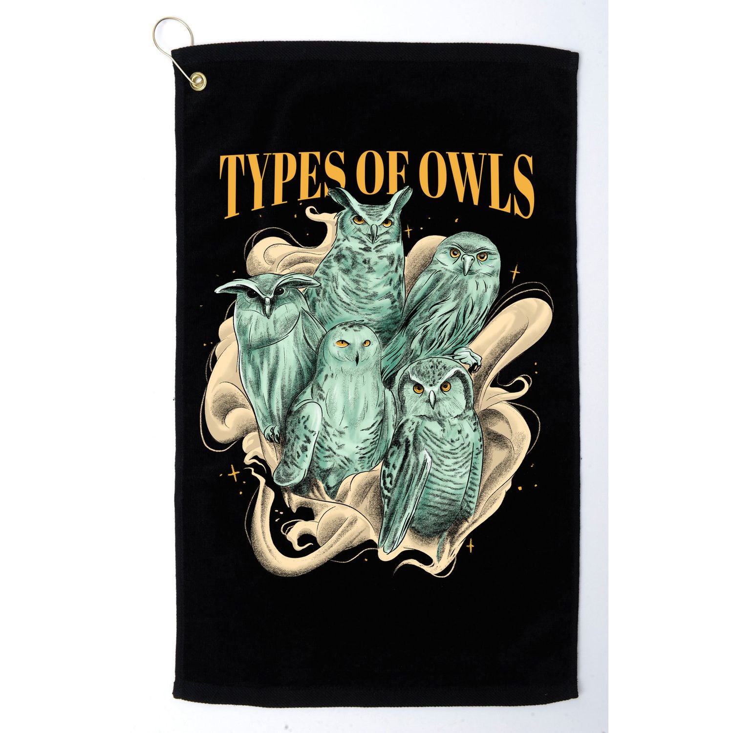 5 Types Of Owls Golf Towel