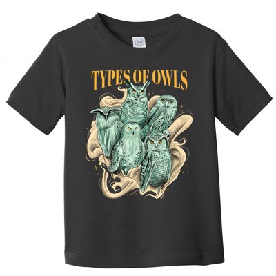 5 Types Of Owls Toddler T-Shirt