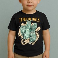 5 Types Of Owls Toddler T-Shirt