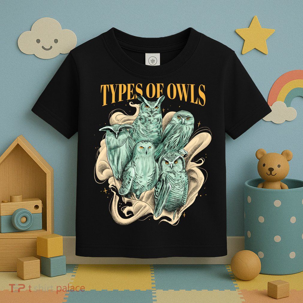 5 Types Of Owls Toddler T-Shirt
