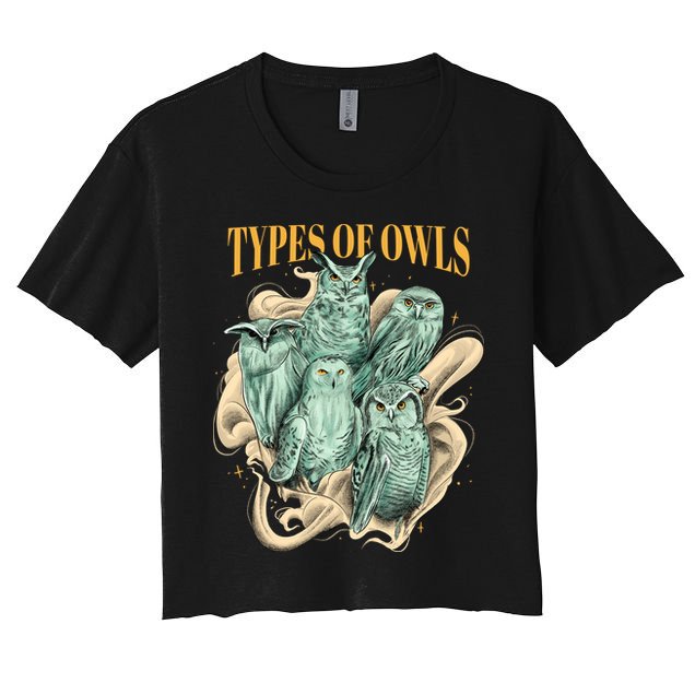 5 Types Of Owls Crop Top