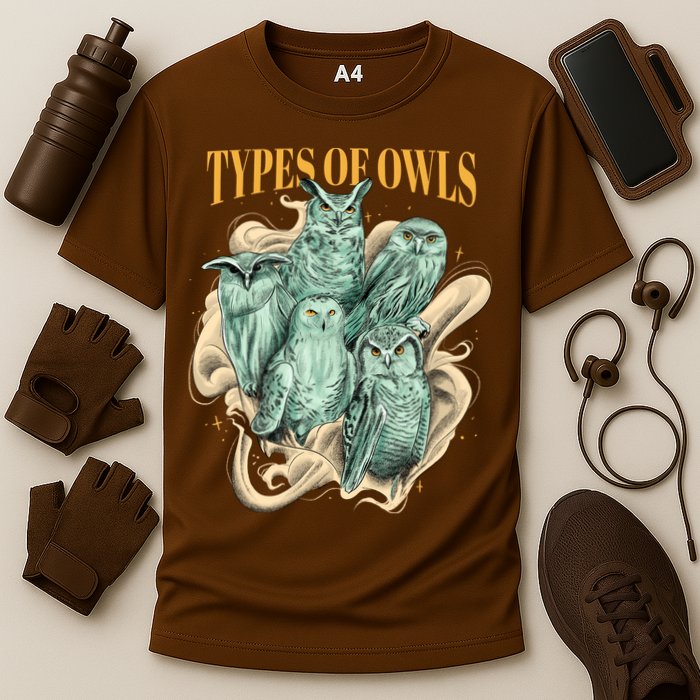 5 Types Of Owls Performance Shirt