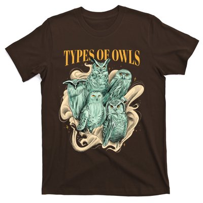 5 Types Of Owls T-Shirt