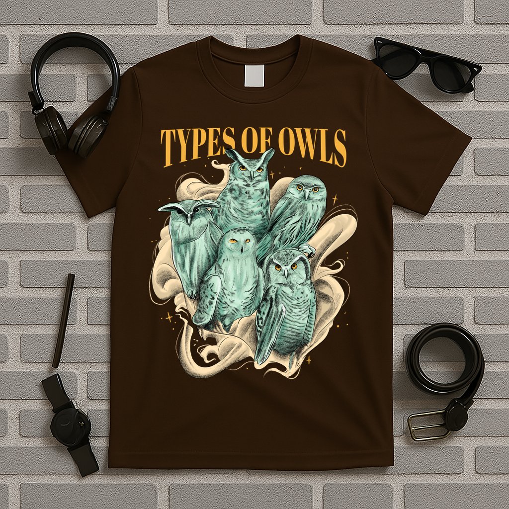 5 Types Of Owls T-Shirt