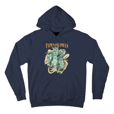 5 Types Of Owls Hoodie