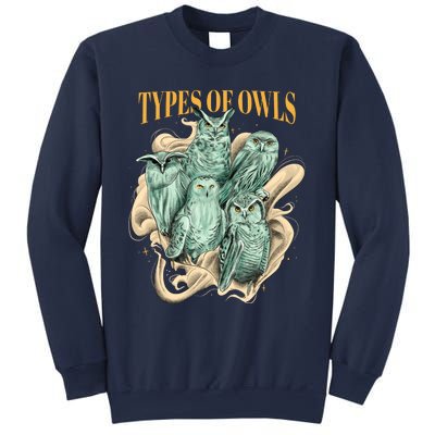 5 Types Of Owls Sweatshirt