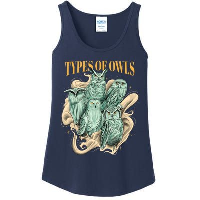 5 Types Of Owls Ladies Essential Tank