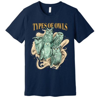 5 Types Of Owls Premium T-Shirt