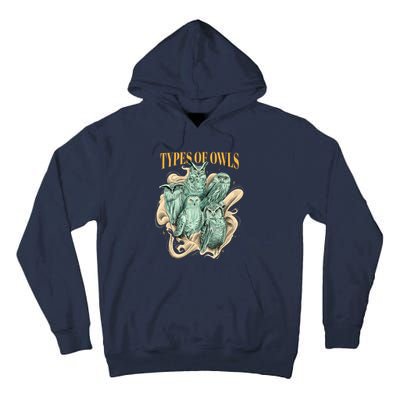 5 Types Of Owls Tall Hoodie