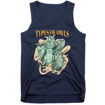 5 Types Of Owls Tank Top