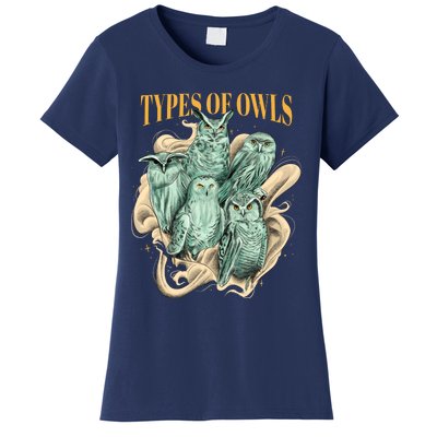 5 Types Of Owls Women's T-Shirt