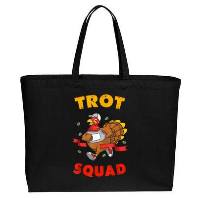 5k Thanksgiving Running Trot Squad Marathon Turkey Costume Cotton Canvas Jumbo Tote