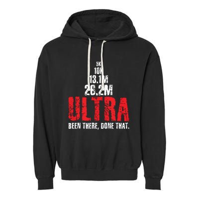 5k To Ultra Running Marathon Trail Runner Garment-Dyed Fleece Hoodie