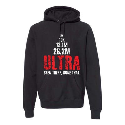 5k To Ultra Running Marathon Trail Runner Premium Hoodie