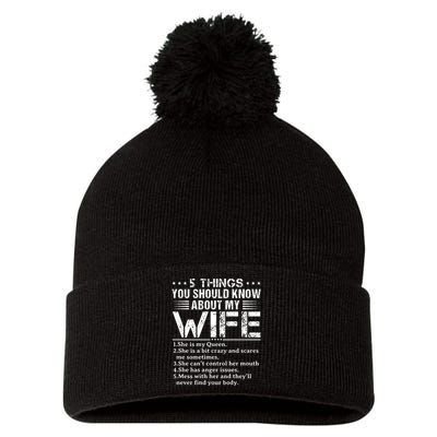 5 Things You Should Know About My Wife Husband Pom Pom 12in Knit Beanie