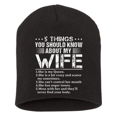 5 Things You Should Know About My Wife Husband Short Acrylic Beanie