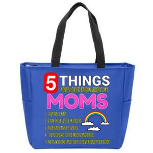 5 Things You Should Know About My Gay Moms Proud Daughter Gift Zip Tote Bag