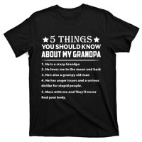 5 Things You Know About My Grandpa He Is My Grandpa Shirt T-Shirt