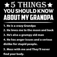 5 Things You Know About My Grandpa He Is My Grandpa Shirt Tall T-Shirt