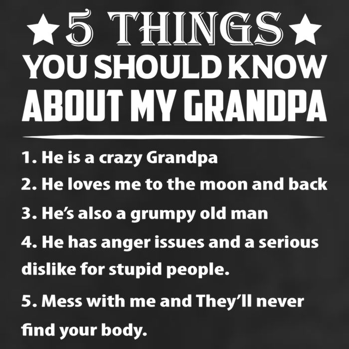 5 Things You Know About My Grandpa He Is My Grandpa Shirt Adult Drive Performance Visor
