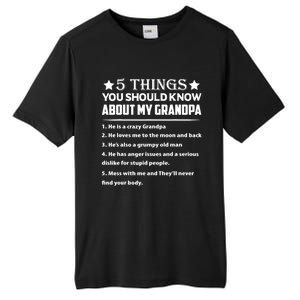 5 Things You Know About My Grandpa He Is My Grandpa Shirt Tall Fusion ChromaSoft Performance T-Shirt