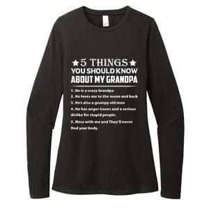 5 Things You Know About My Grandpa He Is My Grandpa Shirt Womens CVC Long Sleeve Shirt