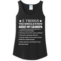 5 Things You Know About My Grandpa He Is My Grandpa Shirt Ladies Essential Tank