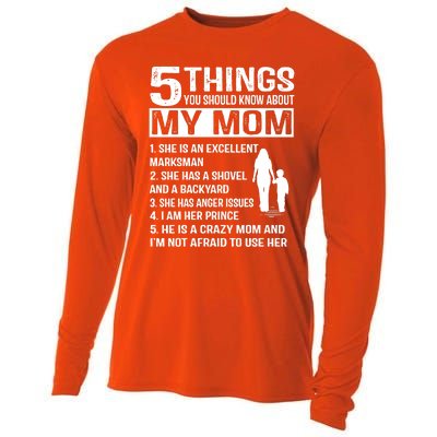 5 Things You Should Know About My Mom Funny Gift Cooling Performance Long Sleeve Crew