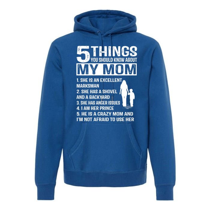 5 Things You Should Know About My Mom Funny Gift Premium Hoodie