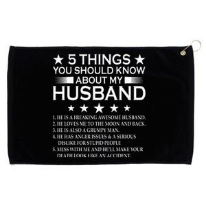 5 Things You Should Know About My Husband Marriage Grommeted Golf Towel