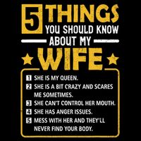 5 Things You Should Know About My Wife Funny Mommy Cooling Performance Crew T-Shirt